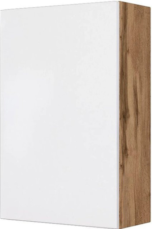 Held Möbel Hängeschrank Bari für das Badezimmer in Weiß und matt Weiß-Wotaneiche, Breite: 40 cm