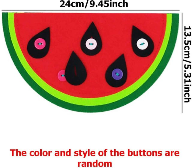 OKEJOLLY Knopf Früherziehung, Montessori Lernhilfen, Vliesstoff Knopfleiste Spielzeug Zubehör - Bild 1