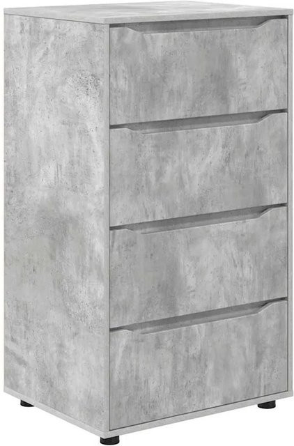 vidaXL Stauraumschränke 2er-Set in Betongrau, minimalistisches Design für Wohnzimmer oder Schlafzimmer, B/T/H: 60 x 48 x 105 cm - Bild 1