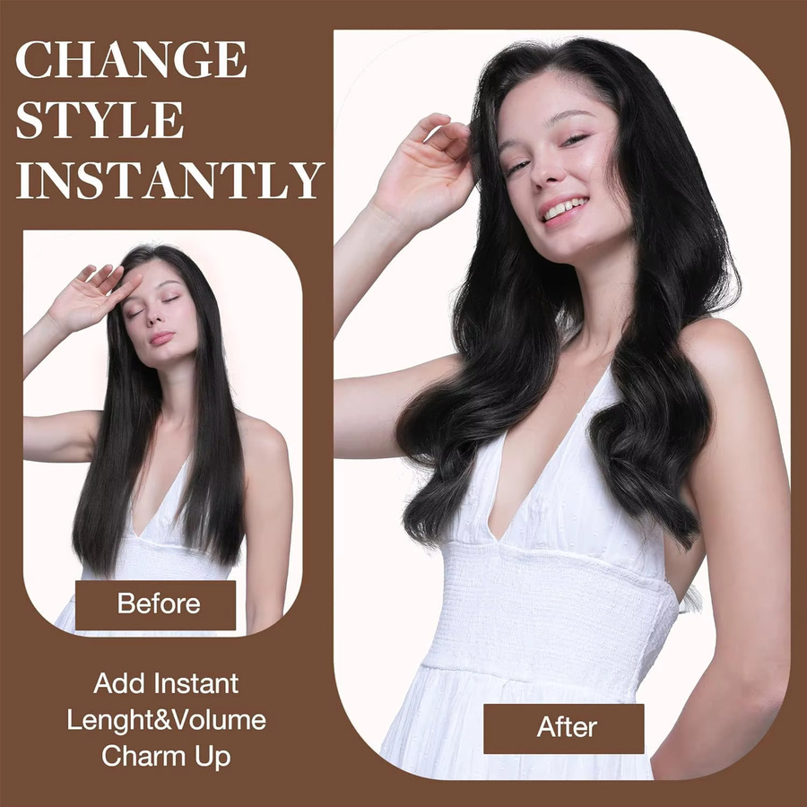 Boymia Echthaar-Clip-In-Extensions - Bild 3