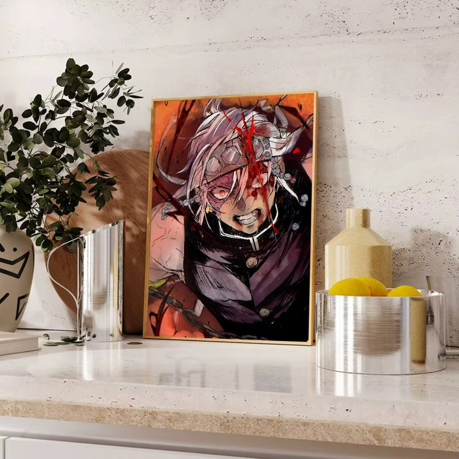 Wasserdichter Anime Uzui Tengen Wandaufkleber als selbstklebendes Poster in Mehrfarben - Bild 6