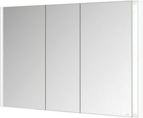 Keuco Spiegelschrank Somaris 3-türig in Weiß Matt mit LED-Beleuchtung und Kristall-Doppelspiegeln, B: 120 cm, H: 71 cm, T: 11,5 cm - Bild 1