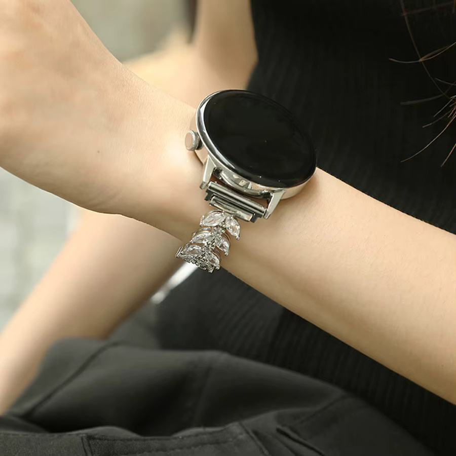 LuLuTom Uhrenarmband Edelstahl, Silber, Kristall, Damen - Bild 2
