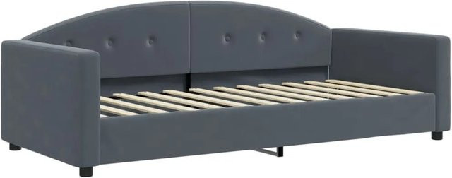 vidaXL Tagesbett aus Samt in Dunkelgrau B/T/H: 200 x 90 x 75 cm - Bild 1
