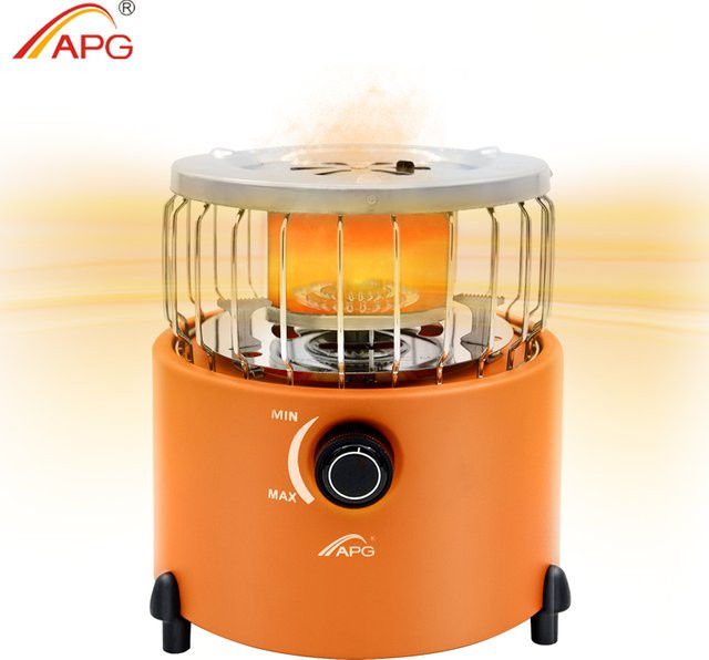 APG Tragbarer 2-in-1-Campingkocher und Outdoor-Wärmer in Orange - Bild 1