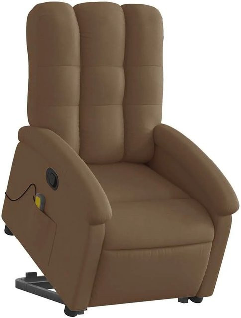 vidaXL Massagesessel mit Aufstehhilfe in Braun aus Stoff mit Armlehnen - Bild 1