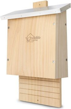 WILDLIFE HOME Fledermauskasten aus Holz mit Metalldach in Braun - Bild 1