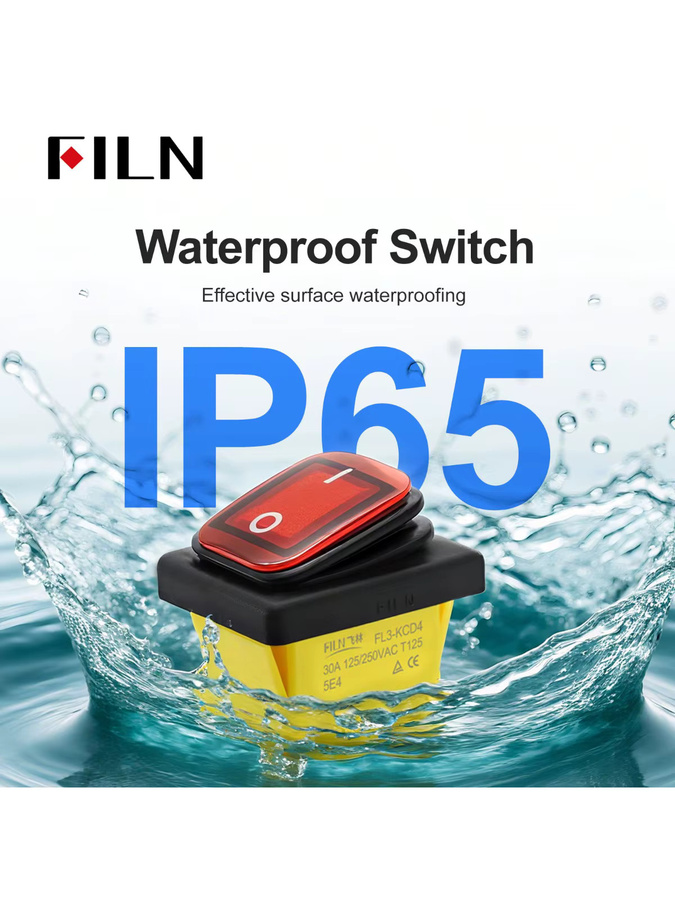 FILN Heavy Duty IP68 wasserdichter LED-Kippschalter T8530A12V/220V in Blau, Rot oder Grün für Auto und Marine - Bild 6