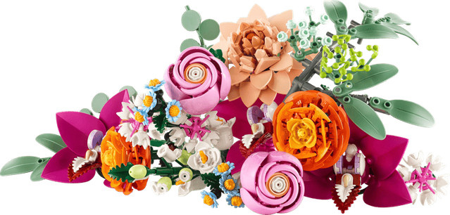 LEGO Icons 10342 Schöner Rosafarbener Blumenstrauß Botanicals Dekoration in Rosa und Mehrfarbig - Bild 3