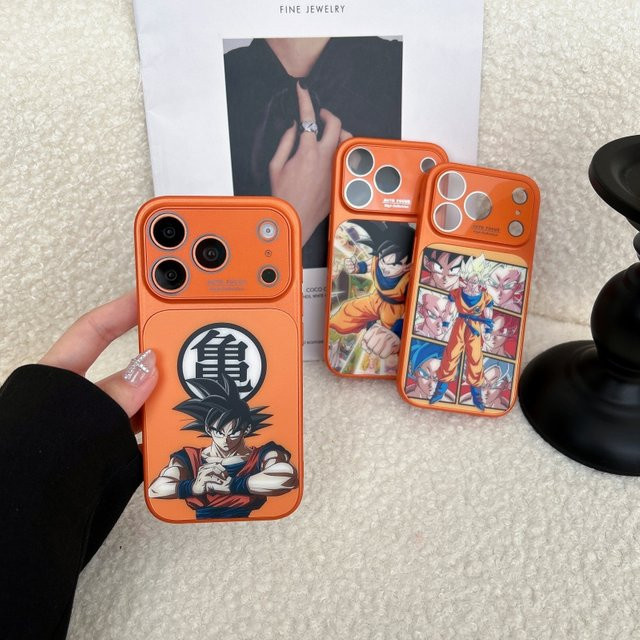 Stoßfeste Handyhülle mit Orange Dragon Ball Son Goku Motiv für iPhone 17 Pro Max, 16, 15, 14, 13 Pro Max, Magnetisch für MagSafe, TOEI ANIMATION Anime Schutzhülle - Bild 1
