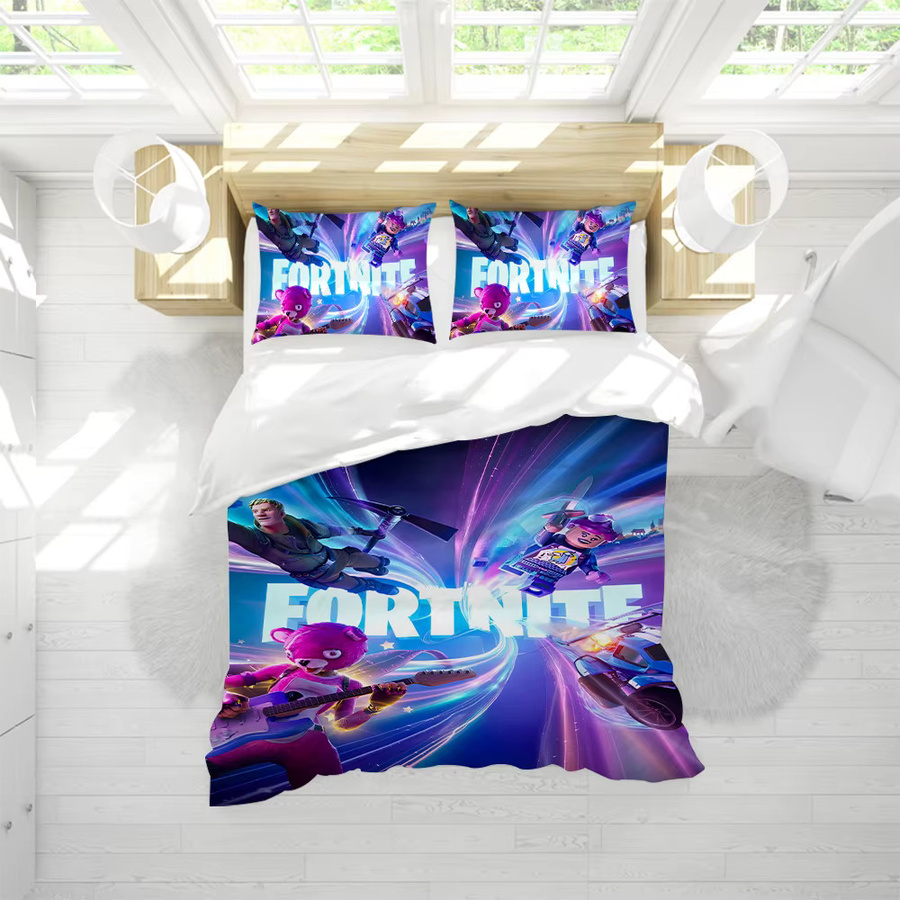 Battle Game F-Fortnite Bettbezug-Set, 3-teilig, Multicolour, B/B: 135 x 200 cm - Bild 2