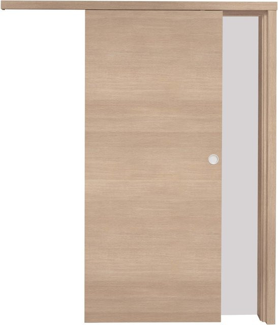 GetaDoor Holz-Schiebetür Dekor Cappuccino in Beige und Silber, B: 90,5 cm, H: 200,8 cm - Bild 1