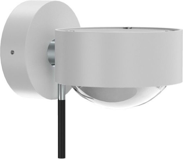 Top Light Puk Mini Wall Wandleuchte in Weiß Matt und Chrom mit klarem Glas - Bild 1