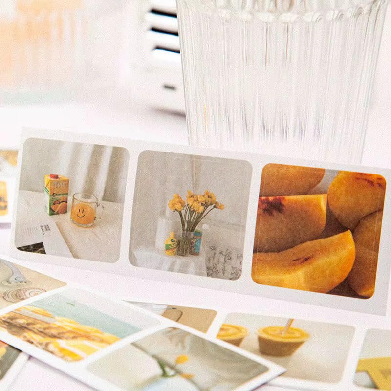 Journamm Washi Aufkleber Set für Scrapbooking und Junk Journal, 90 Stück, Multicolour - Bild 1