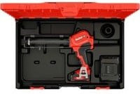 Fischer FIS DB S Pro Akku-Auspressgerät Kartuschenpistole 18V in Rot/Schwarz - Bild 1