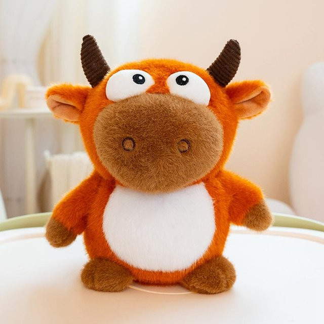 Yiran toy Cartoon Tier Plüschtiere, Ente Nilpferd Rind Dinosaurier, 20cm - Bild 1