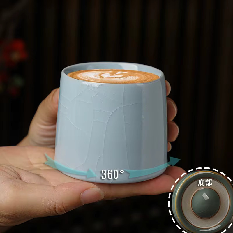 PDQ Keramik Espresso-Tasse mit integriertem Fidget-Spinner als stressabbauendes sensorisches Schreibtisch-Spielzeug - Bild 2