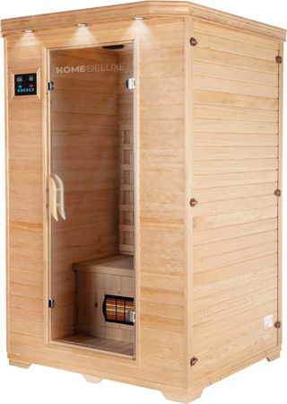 Home Deluxe Infrarotkabine REDSUN M mit Vollspektrumstrahler für 2 Personen, Farbe: Braun, B/T: 120 x 105 cm