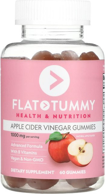 Flat Tummy Apfelessig-Gummibärchen natürlicher Apfelgeschmack vegan 60 Stück - Bild 1