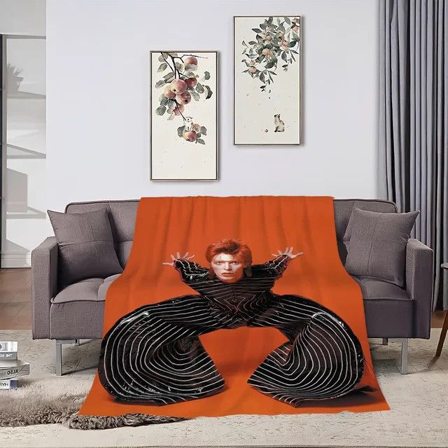 Singer David Bowie bedruckte weiche Überwurfdecke für Sofa, Bett und Reisen - Bild 1