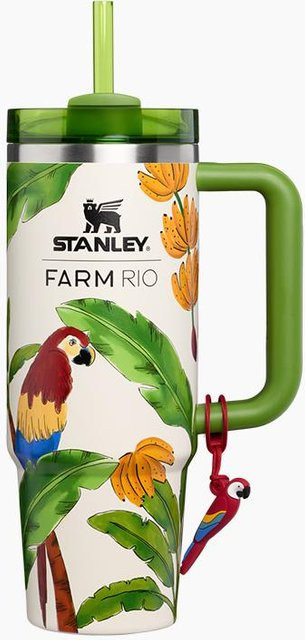 Stanley Quencher H2.0 FlowState Becher FARM Rio Kollaboration Limitierte Edition Tropical Destiny Green Multicolour 887ml - Bild 1
