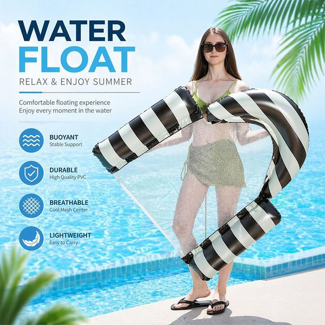 Rooxin Aufblasbare Schwimmmatratze als Wasser-Hängematte in Grün - Bild 1