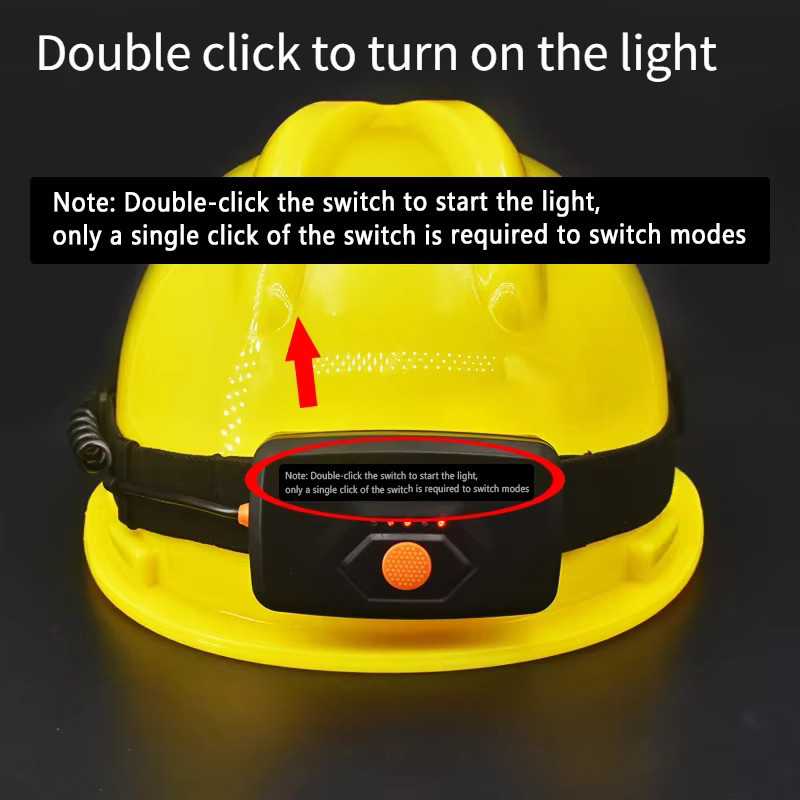 XIWANGFIRE COB LED Flutlicht Scheinwerfer USB aufladbar, wasserdichte Kopf-Taschenlampe in Schwarz mit Cool White Licht für Außenbereich und Garten - Bild 5