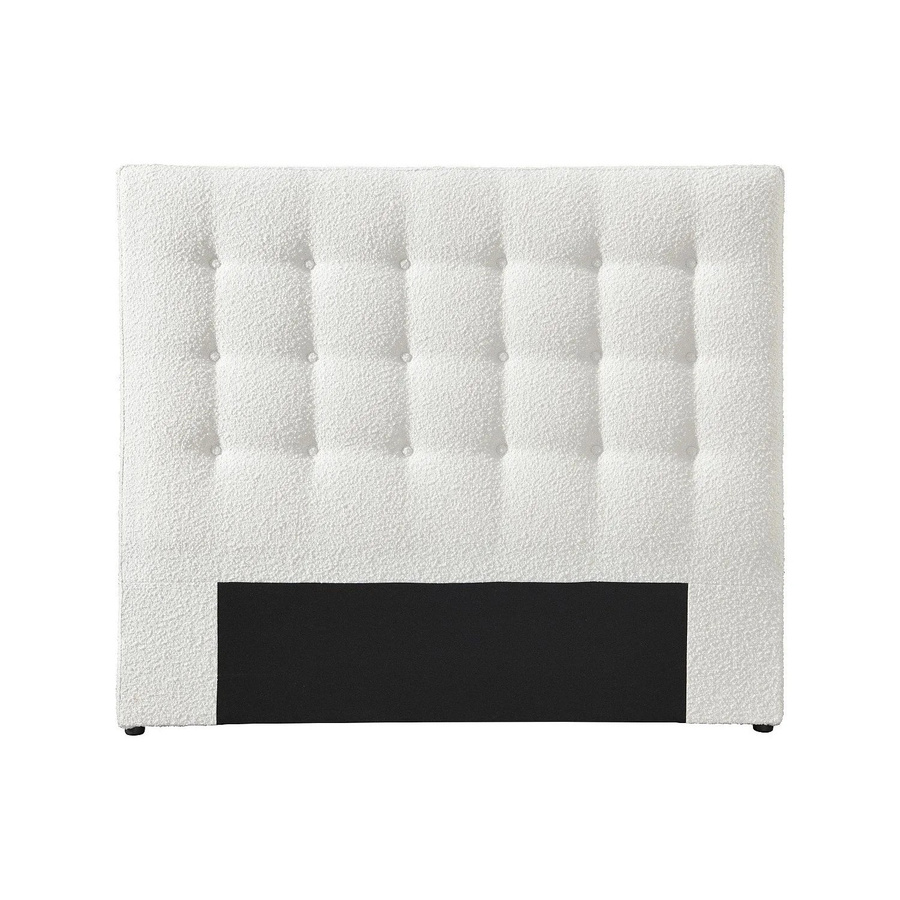 Vente-unique Bettkopfteil Francesco Weiß gepolstert mit Bouclé-Stoff, Breite: 140 cm - Bild 2