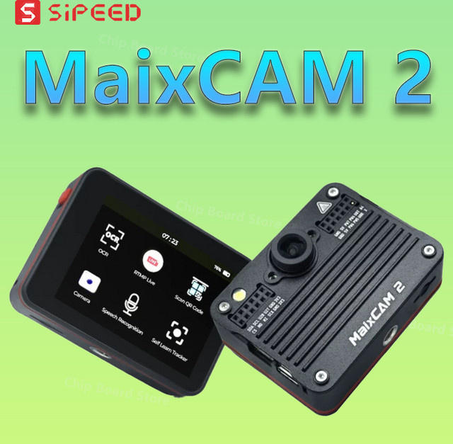 Sipeed MaixCAM2 KI-Vision-Kamera mit VLM lokalem Großmodell und YOLO Bildentwicklungsboard in Schwarz - Bild 1