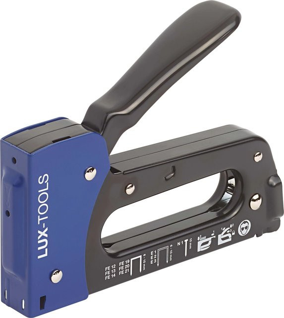 LUX-TOOLS Handtacker für Feindrahtklammern in Blau, 6 mm - 10 mm - Bild 1