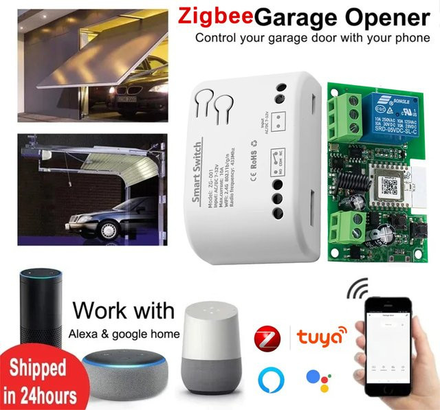 Scimagic-RC Zigbee Tuya Smart Garagentoröffner Schalter und Schiebetor RF-Controller in Weiß - Bild 1
