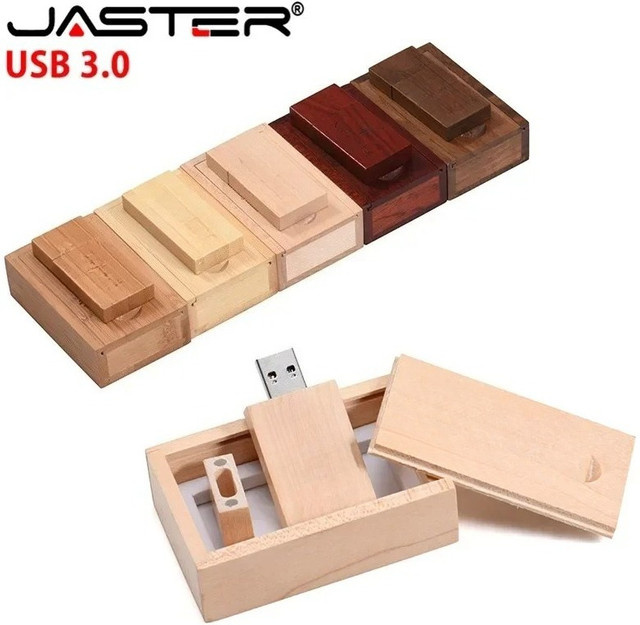 JASTER USB 3.0 Flash-Laufwerk aus Holz in Braun - Bild 1
