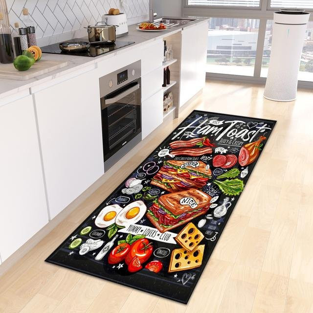 Karpetti Küchenbodenmatte und Fußmatte im Set, abstraktes Design, rutschfest und waschbar, B/T: 50 x 80 cm und 50 x 150 cm - Bild 1