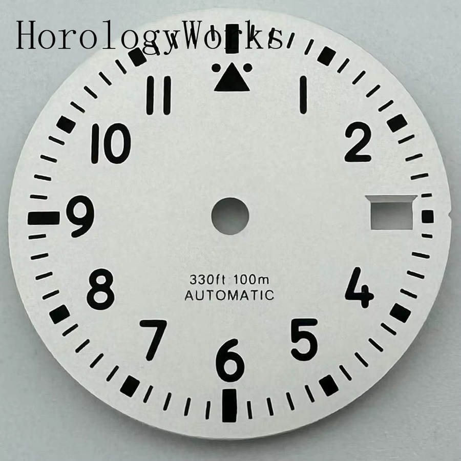 Uhrenteile Zifferblatt, 29 mm, Schwarz, Weiß, Blau, Grün, Unisex - Bild 3