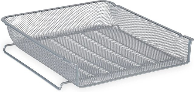 Relaxdays Dokumentenablage aus Stahl in Silber, stapelbar für A4, B/T/H: 34 x 28,5 x 6,5 cm - Bild 1