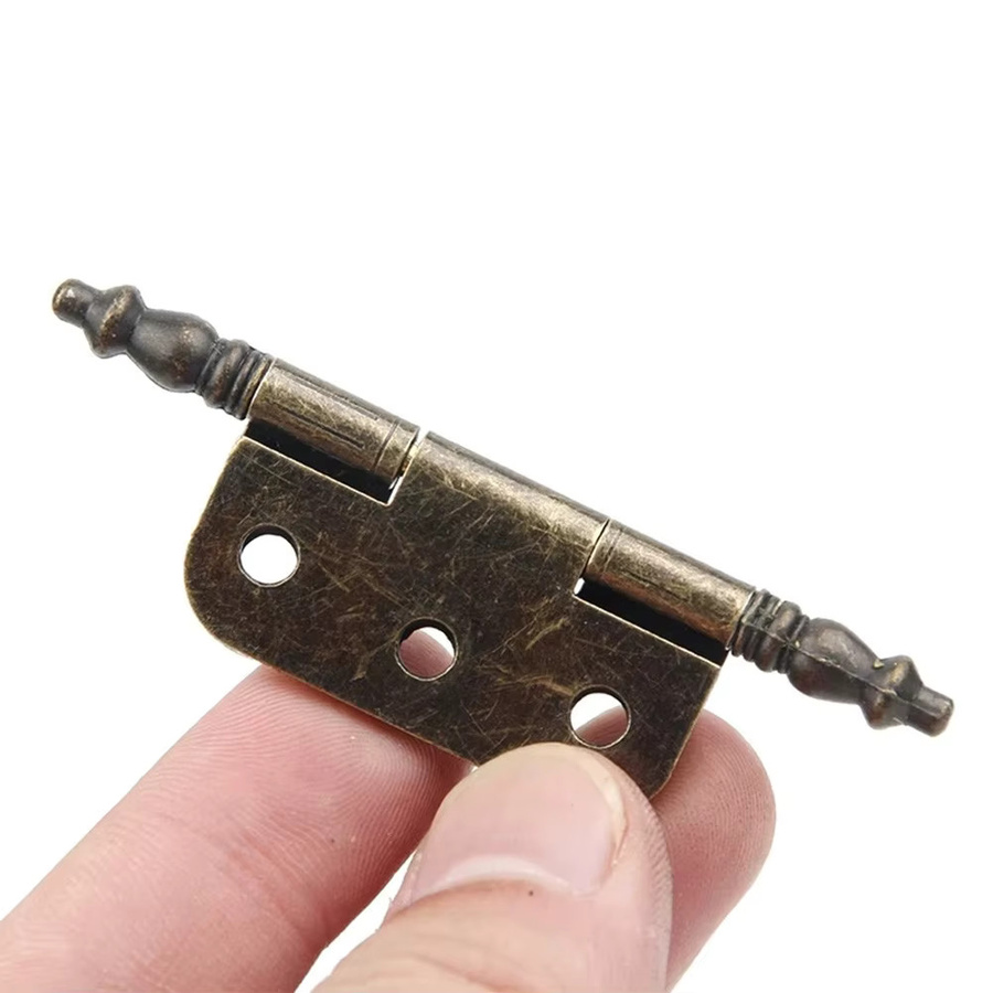 Dekorative Antik-Bronze-Kronenscharniere aus Messing in Gold für Schmuckschatullen und Boxen mit 6 Löchern - Bild 4