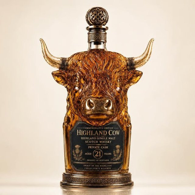 VastLine Direct Whiskey-Dekanter in Bullenkopf-Form aus transparentem Borosilikatglas mit Verschluss - Bild 1
