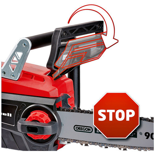 Einhell Power X-Change Akku-Kettensäge GE-LC 18/25 Li Solo in Rot/Schwarz mit 25 cm Schwertlänge - Bild 3