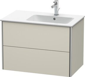 Duravit Waschtischunterschrank XSquare, Farbe: Weiss, Tau matt, wandhängend, 2 Schubladen, B/T/H: 81 x 47,8 x 56 cm - Bild 1