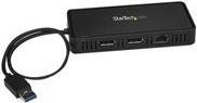 StarTech.com USB auf Dual DisplayPort Mini Dockingstation mit 1GbE Ethernet, Dual 4K 60Hz Unterstützung, Schwarz (USBA2DPGB) - Bild 1