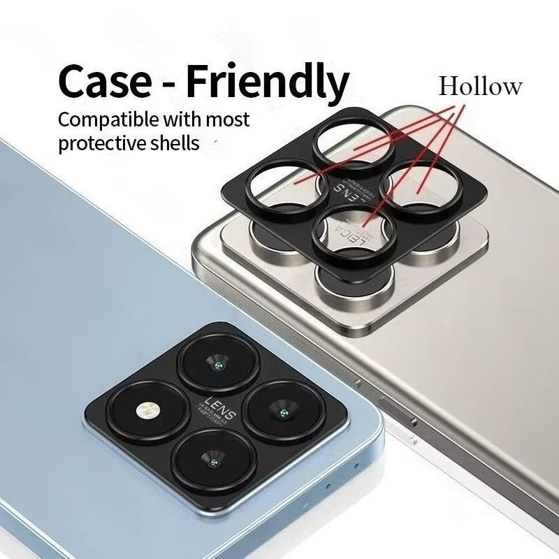 Xiaomi 14T Pro Kamera Schutz Film aus Aluminiumlegierung in Schwarz für das Objektiv-Ring-Set - Bild 3