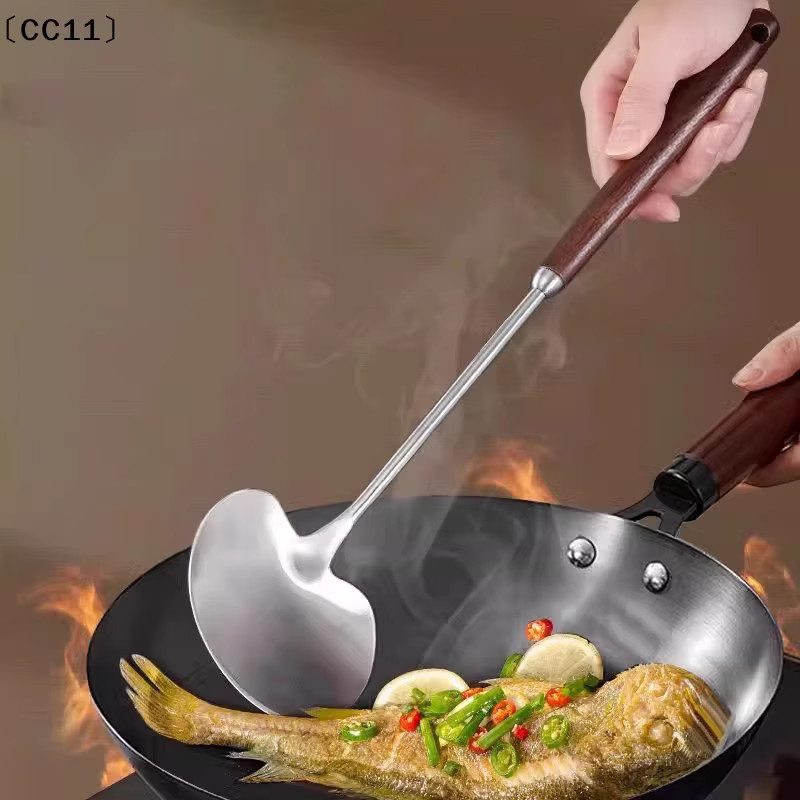KuZHEN Edelstahlspatel mit Pilzkopf in Silber, hitzebeständiger Küchenwender zum Braten und Rühren - Bild 2