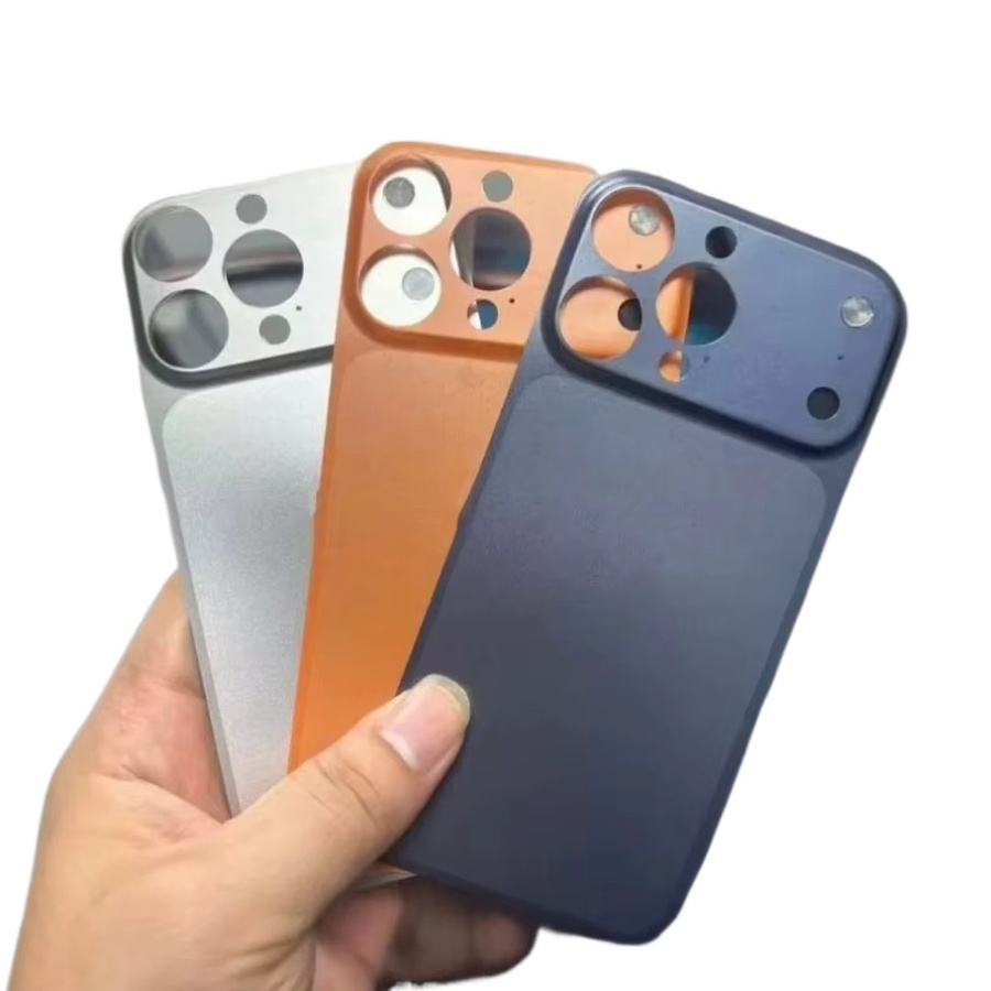 Schutzhülle für iPhone 16 15 14 Pro Max und iPhone 17 Pro Max mit weicher Rückseite, Aufkleber und gefälschtem Kameraobjektivschutz in Blau - Bild 4