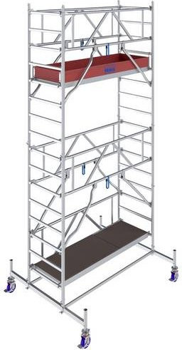 Krause Fahrgerüst Rollgerüst aus Aluminium in Silber mit einer maximalen Arbeitshöhe von 5,40 m - Bild 1