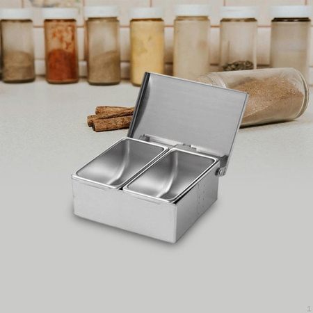 Edelstahl Gewürzspender mit abnehmbarer Topping-Station für Profis von DIY and Beyond in Grau/Silber