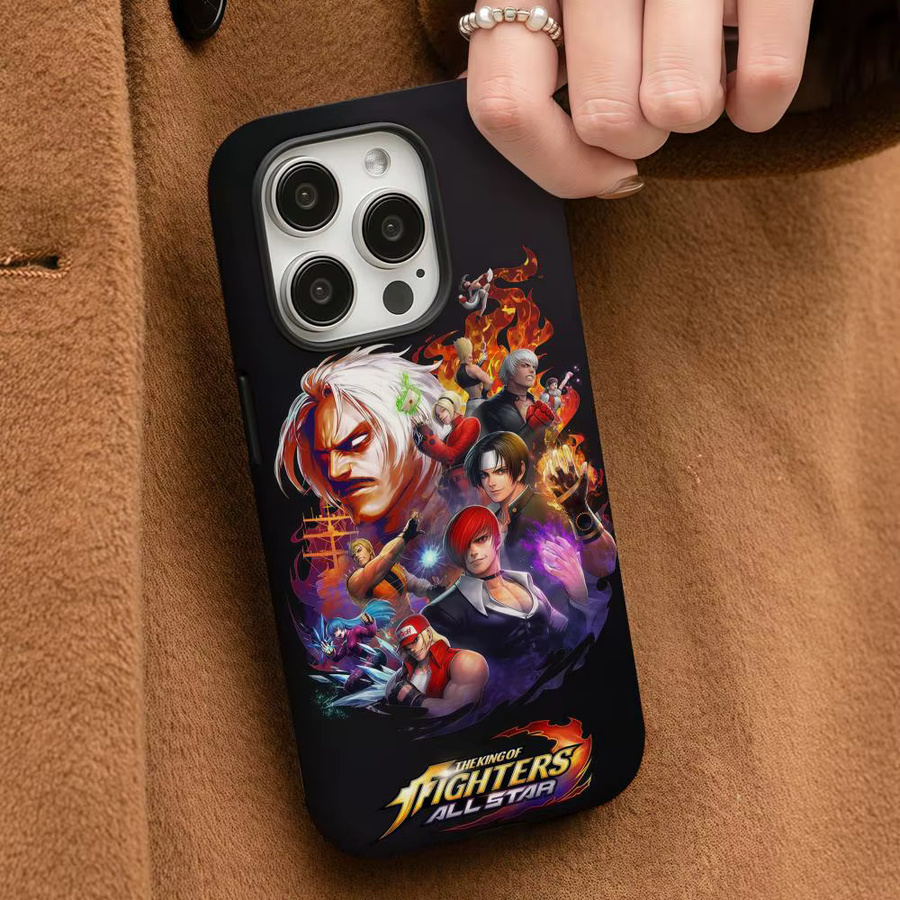 K-King Of F-Fighters Handyhülle für iPhone 17 16 15 14 13 12 Pro Max Plus, glänzende HD-Doppelschicht-Flüssigkeitshartschale in Weiß - Bild 3