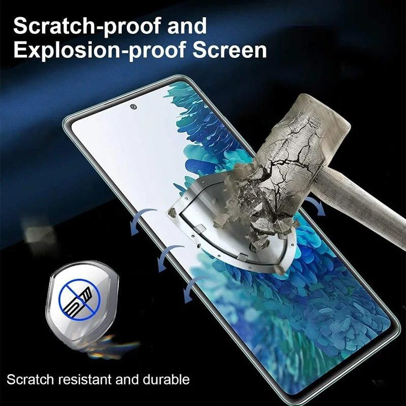3er-Set Displayschutzfolie aus gehärtetem Glas für Samsung Galaxy S20 FE 5G, S22 Plus und Galaxy A71, transparent - Bild 4