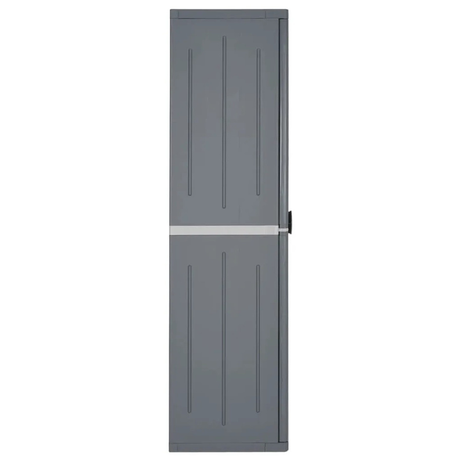 vidaXL Gartenschrank in Grau mit Rattan-Optik aus Polypropylen, B/T/H: 65 x 45 x 172 cm - Bild 2