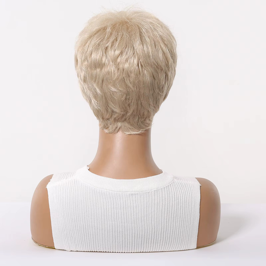 EASIHAIR Perücke, platinblond, kurz, synthetisch, Pixie-Schnitt, Herren - Bild 2