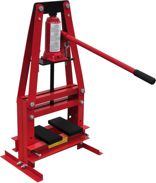 Hydraulische Werkstattpresse 6 Tonnen von VD Home Furnishing in Rot, B/T/H: 74,5 x 40,0 x 32,0 cm - Bild 1